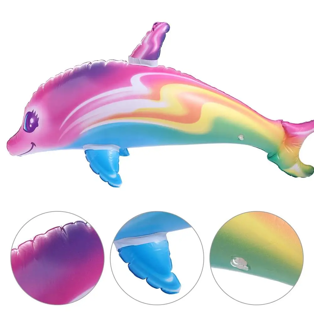 Colorful Inflatable Dolphin Pool Beach Swimming Game Toy Pool Float Water Sports Inflatable Toys for Kids Gifts 6