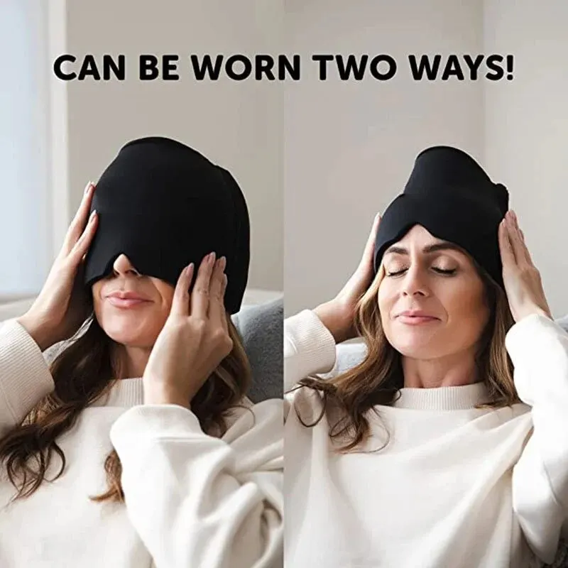 Ice Cap Relief Headgear Migraine Relief Gel Single Layer Headgear Stretchable Compress Hood