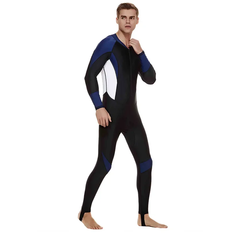 Men Rash Guards Swimsuit Diving Full Body Lycra dry Zipper Surfing Suit long sleeved one piece clothes Surfing Wetsui