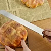 10/14 Inch Fine tooth Best Serrated Bread Knife Cake Cutting Long Baguette Cutter Stainless Steel Loaf Slicer/Slicing 3