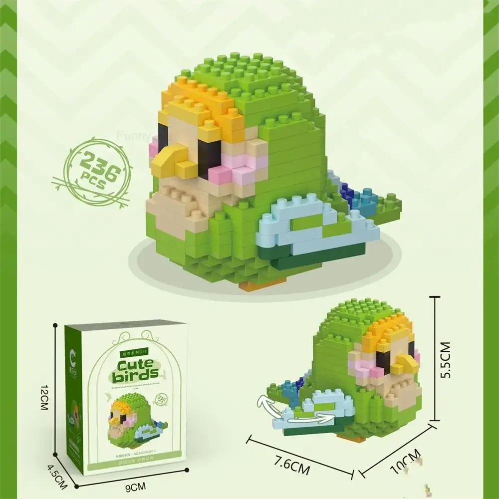 thumbnail image 1 of ACIVI Kawaii - Juego de bloques de construcción pequeños con diseño de pájaro bonito, juguetes educativos creativos para niños y niñas, regalo de Navidad, 1 of 5