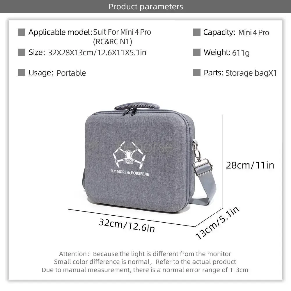 Storage Bag For DJI Mini 3 Mini 3 Pro Mini 4 Pro RC RC N1 Drone Remote Control drone accessories,drone storage bag,dji case,drone case