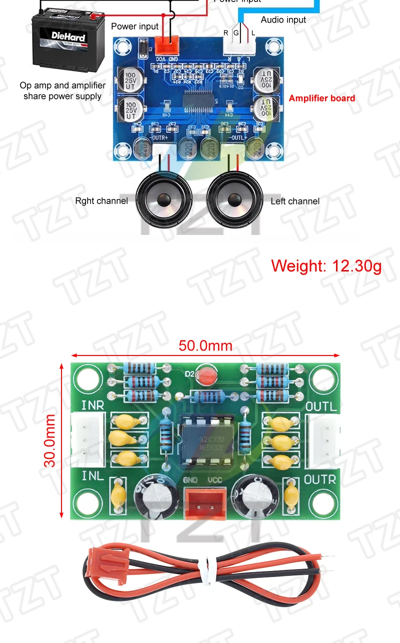 1/3 Stück XH-A902 Audio-Vorverstärker-Platinenmodul NE5532 Verstärker-Frontpanel Digitales Klangregelmodul mit Breitem Spannungsbereich – Detail 2