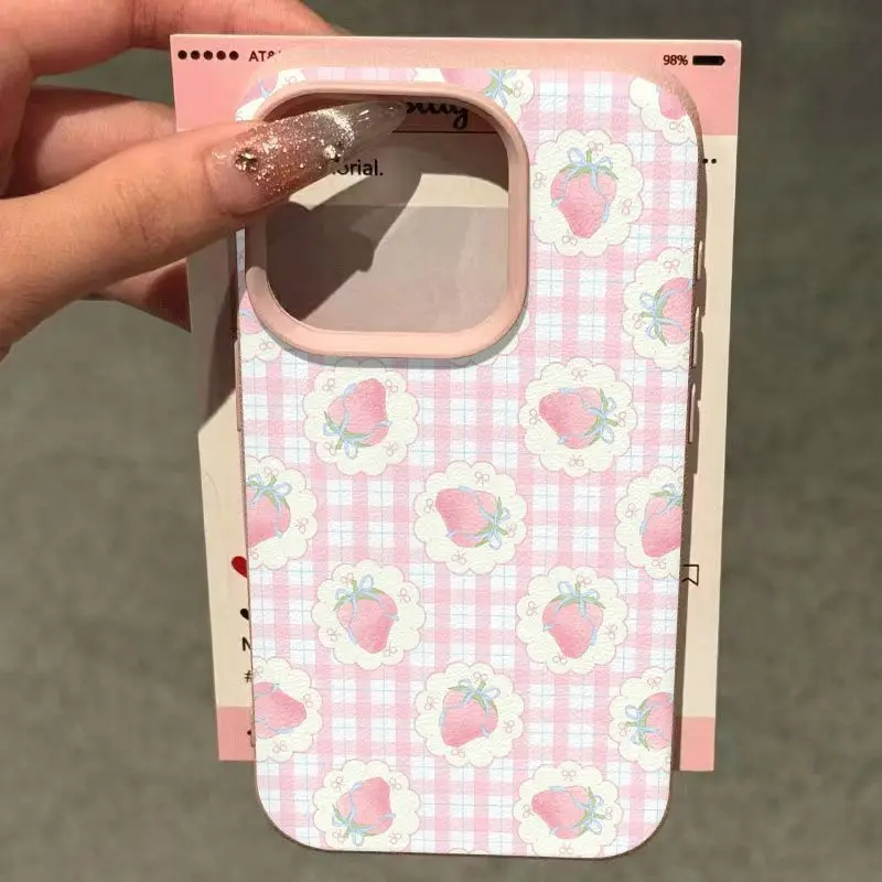 Strawberry Pattern Phone Case - Vibrant & Durable Cover