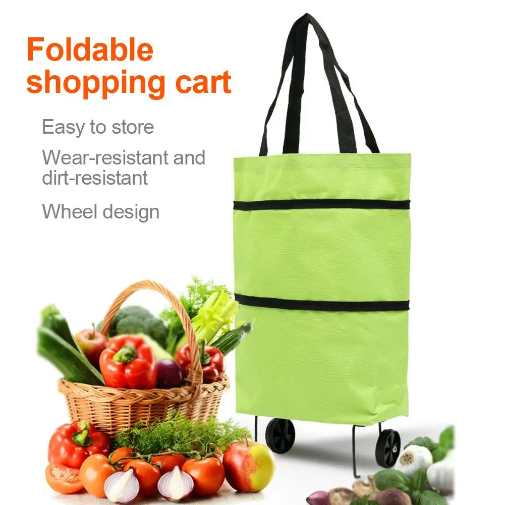 Bolsa de compras plegable con 2 ruedas, Ideal para Ids en supermercados y  exposiciones - AliExpress