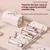 4 In 1 Travel Toiletry Bag 4 Detachable Compartments Hanging Makeup Bag PU Large Capacity Roll Up Cosmetic Bag for Travel 1
