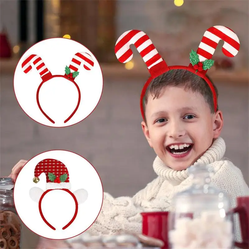 Christmas Headbands Cartoon Red Santa Claus Hairband Santa Claus Leg Hairband Xmas Kids Favor Gifts Xmas Decoration Supplies