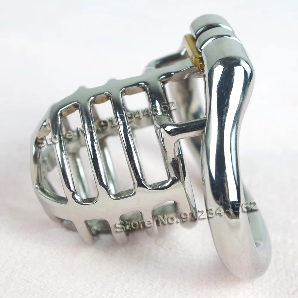 

Latest Design Stainless Steel Male Chastity cage with Arc Ring Chastity Device Cock Cage Penis Lock Adult Game Sex Toys