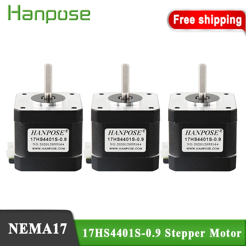 

Шаговый электродвигатель hanpose Nema17, 2 фазы, 4 провода, 1,5 А, 40 Н. См, 17hs4401s-0, 9 градусов, оборудование для контроля 3D-принтера, шаговый электродвигатель