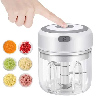 Mini Tritaghiaccio Elettrico Senza Fili 100ml/250ml Chopper Portatile USB di Ricarica Zenzero Peperoncino Verdura Schiacciatore Macchina Da Cucina 1