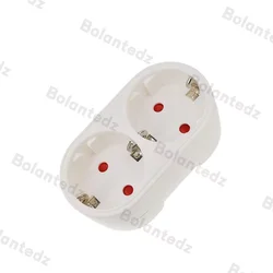 European to UK Plug Adapter - 250V Power Outlet Converter (WHITE)