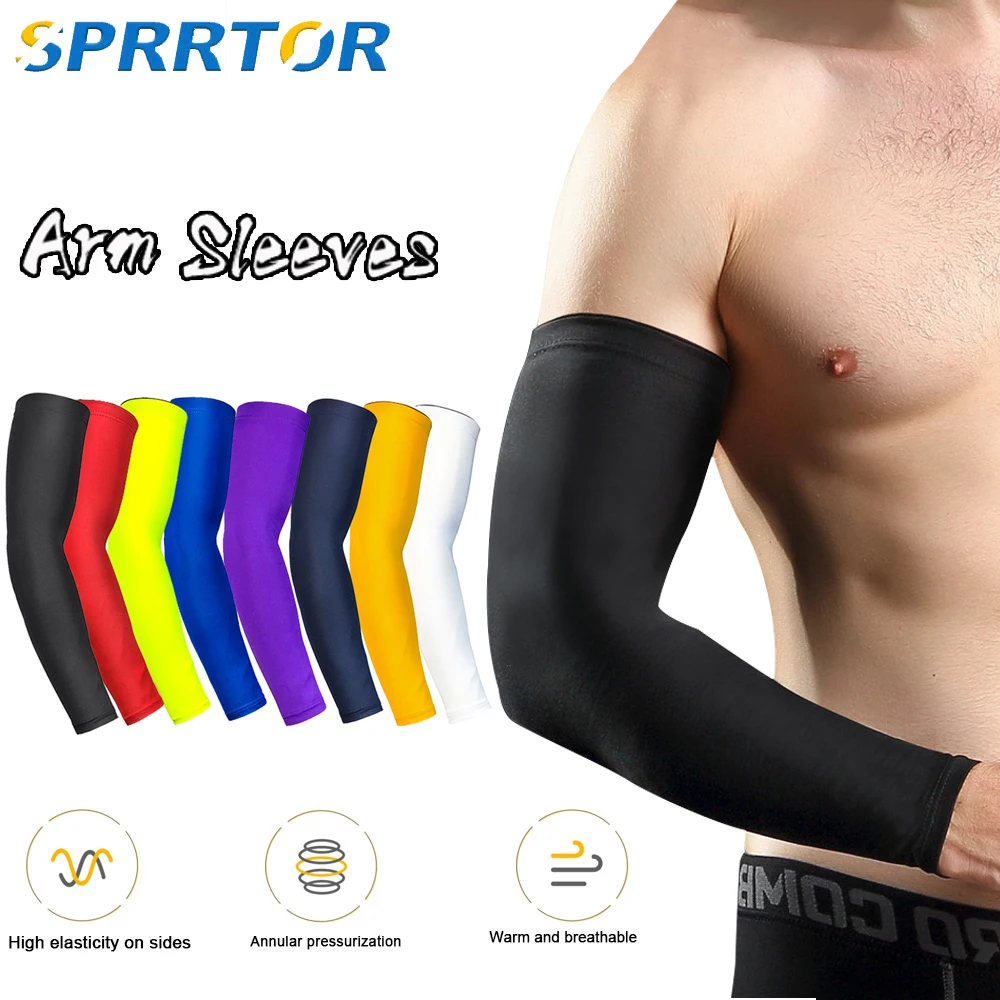 Breathable Quick Dry UV Protection Running Arm Sleeves Basketball Elbow Pad Fitness Armguards Summer Sports Cycling Arm Warmer sun protection arm sleeves,arm sleeves,cooling arm sleeves,basketball elbow protectors