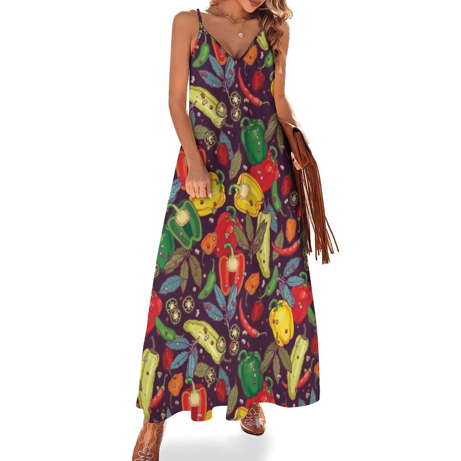 Hot & spicy! Sleeveless Dress Long dress woman dress for woman