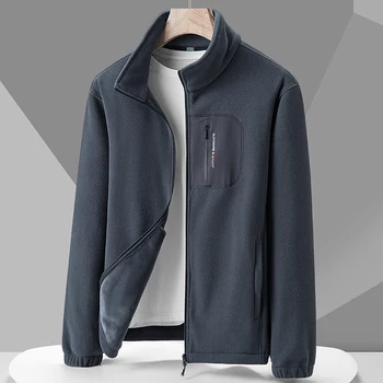 الشتاء في الهواء الطلق جاكيت من الصوف الرجال عادية القطبية الصوف الباردة واقية سميكة معطف المرأة يندبروف سستة سترة رجالي سترات دافئة