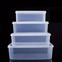 Resuable Transparent Storag Box Rectangular Multifunctional Kitchen Storage Box Food Grade Food Sealed Case Kitchen Organizer 1