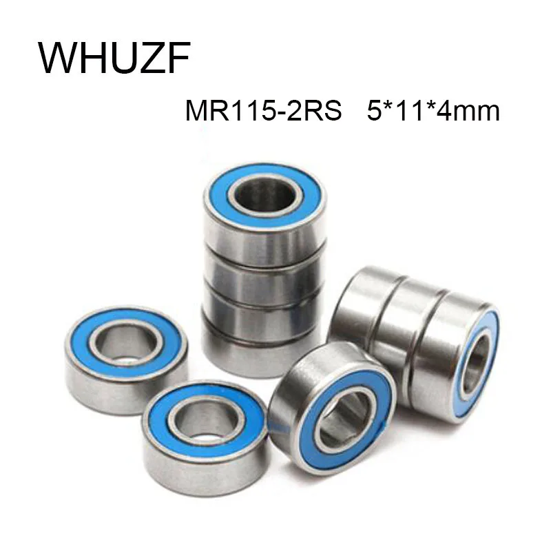 Whuzf 20/50/100Pcs MR115RS Miniatuur Lagers Blauw Verzegelde 5X11X4 Mm ABEC-5 MR115-2RS kogellager Onderdelen Voor Hobby Rc Auto Vrachtwagen