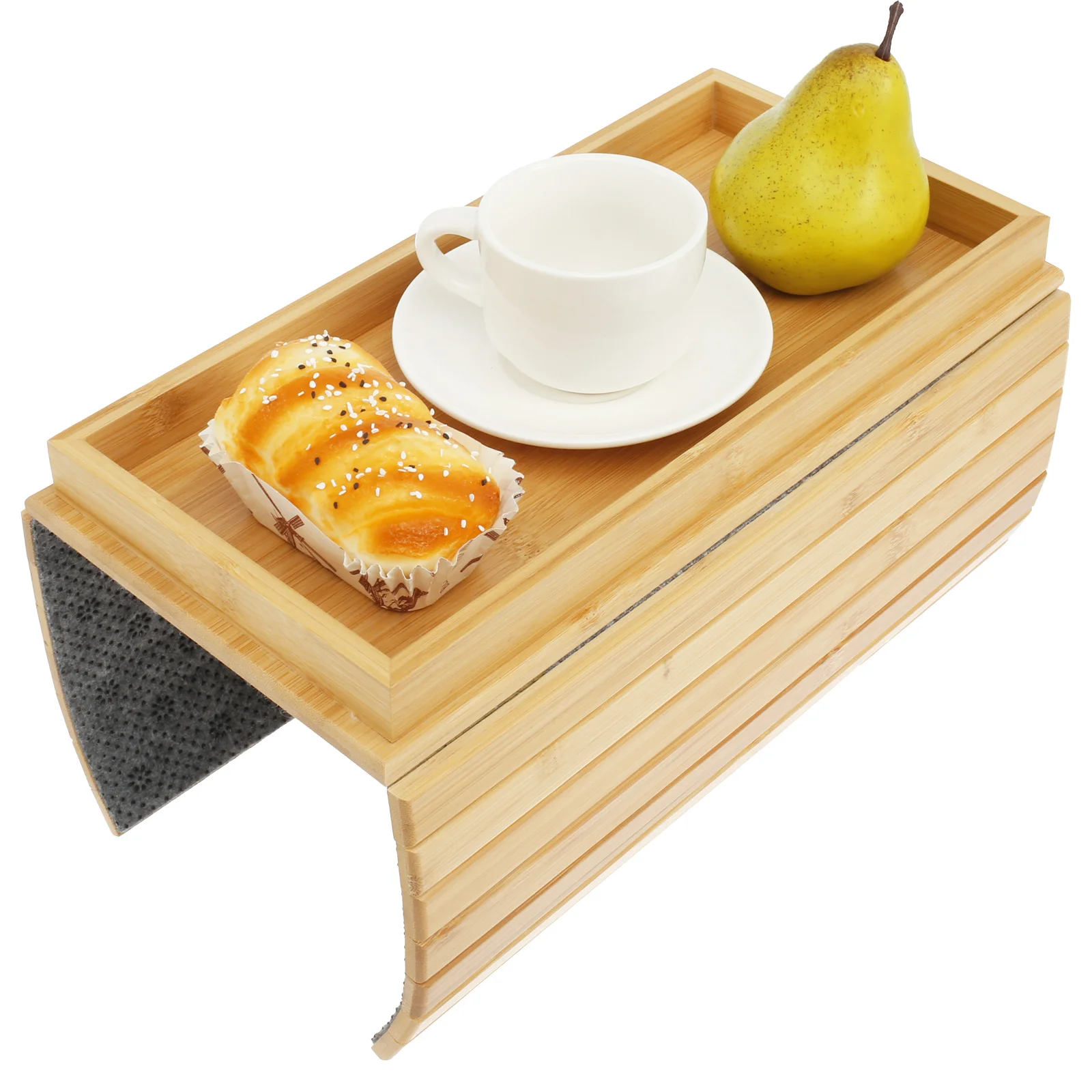 SipEase™ Holz Couch Getränkehalter Auslaufsicher Sofa Arm Tablett Rutschfest Getränke Organi - Bild 12 von 19