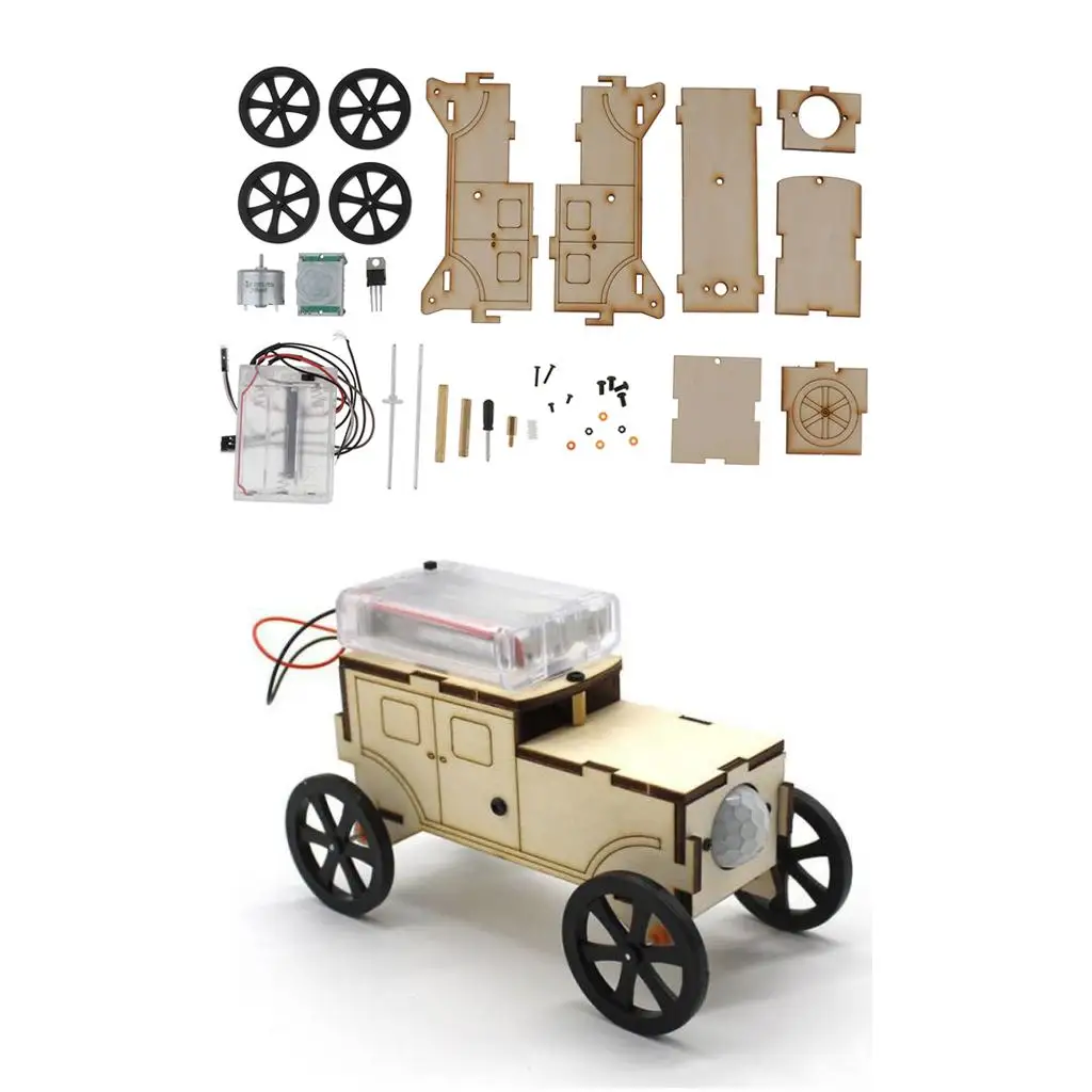 

3D Wooden Puzzle DIY Assembly Building , Moving with Human, for Kids and Adults