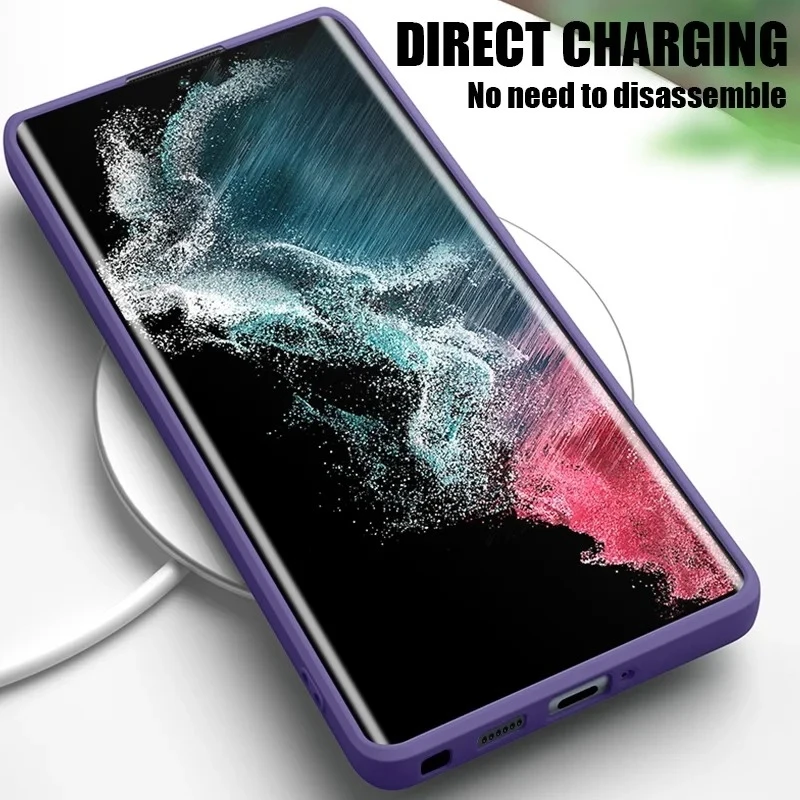 Luxury Liquid Silicone Skin Feel Phone Case - Solid Color Anti-Fall Rear Cover