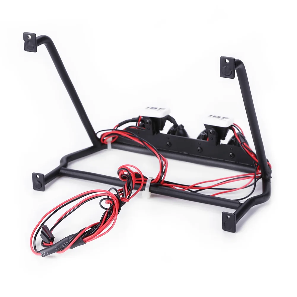 6개의 LED 조명이 있는 금속 롤 케이지 버킷 RC4WD 1/10 TF2 원격 자동차 액세서리용 금속 RC 자동차 롤 케이지 버킷