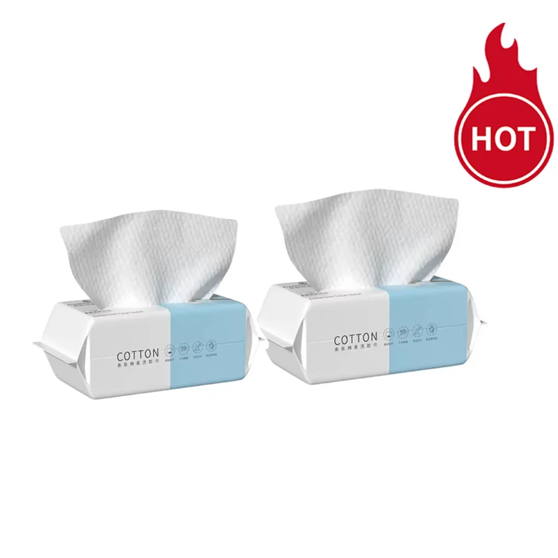 Luxuriously Thick Cotton Facial Towels - Gentle and Absorbent Makeup Remover Wipes