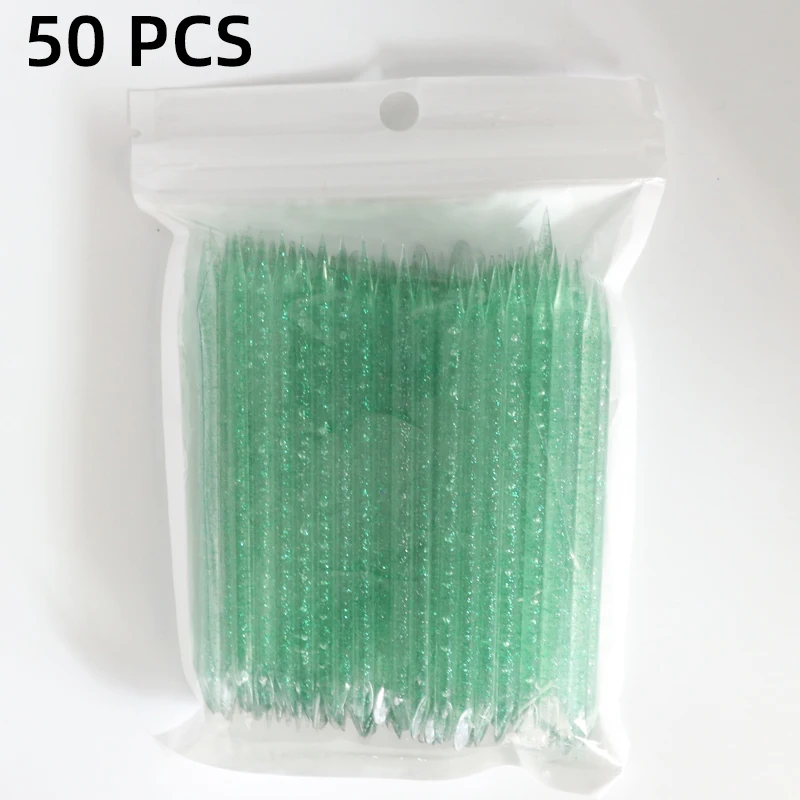 thumbnail image 1 of Palo de manicura de cristal reutilizable, removedor de cutículas de doble cara, herramienta de pedicura para el cuidado de las uñas, 50 unidades, 1 of 5