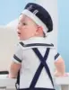 Baby Sailor Hat Infant Nautical Sailor Hats Caps Funny Cosplay Accessories Newborn Cotton Hat 3