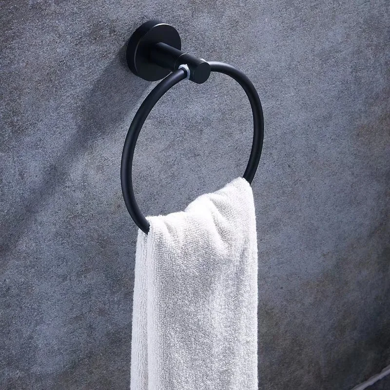 Black Color Stainless Steel Bathroom Accessories Set,Robe hook,Paper Holder,Towel Bar,Towel Ring,bathroom sets