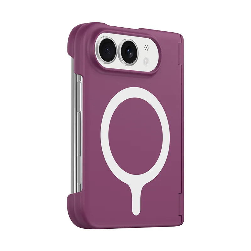 Duo Foldable Dopamine Bright Color Silky Feel Protective Case with Double Wrap Edge Hinge