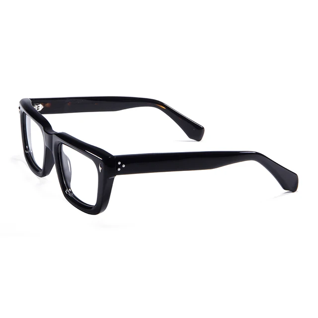 JM Mage Design 두꺼운 프레임 안경 남성 여성 Clear Crystal Acetate Oversized Square Eyeglasses