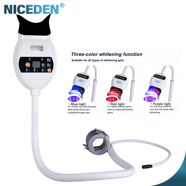 Dental Cold Light LED 3 Color Teeth Whitening Machine Desk Tooth Bleaching Accelerator Lamp Adjustable Portable Bueaty Salon