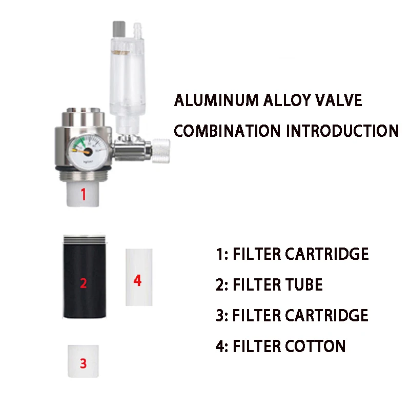 Aquarium CO2 Generator system Kit Stainless Steel CO2 Cylinder Generator System Carbon Dioxide Reactor Kit For Plant Fish 5L 4