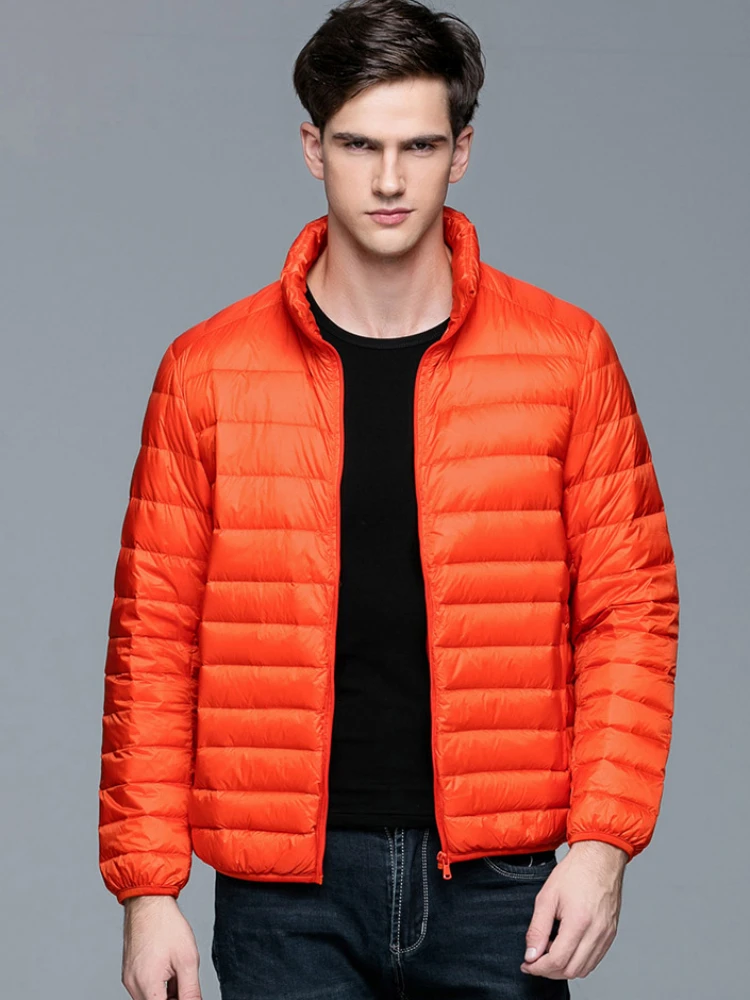 Autumn And Winter Men's Duck Down Jacket Ultra-thin Thermal Insulation Spring Jacket Men's stand Collar Coat