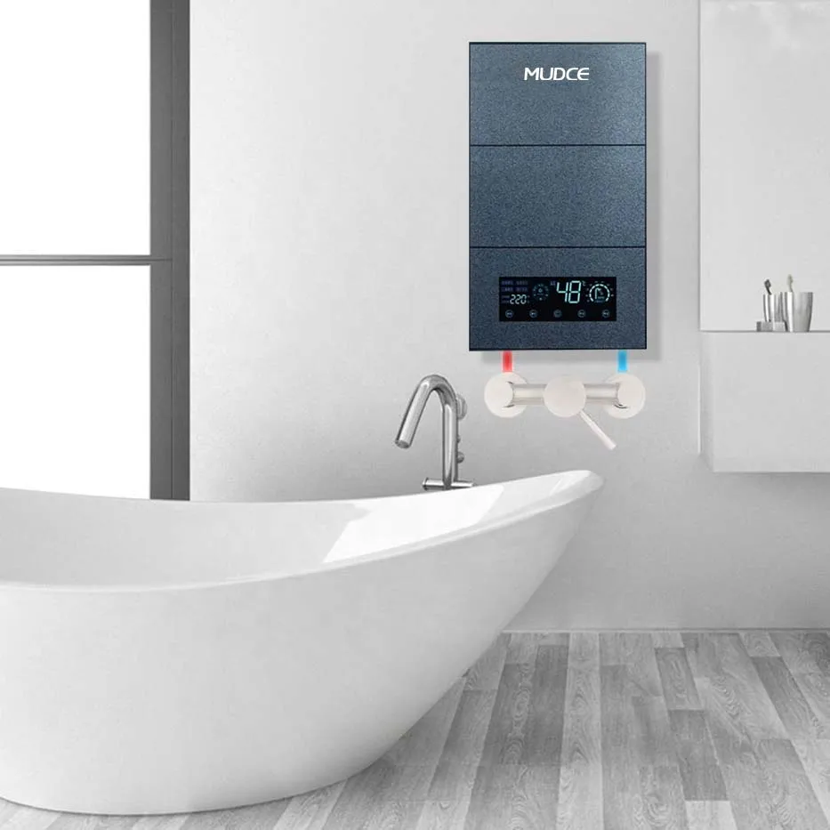 10-12KW Stepless Knob Portable Bath Water Heater Instant Electric Geyser Electric Shower Water Heater Tankless