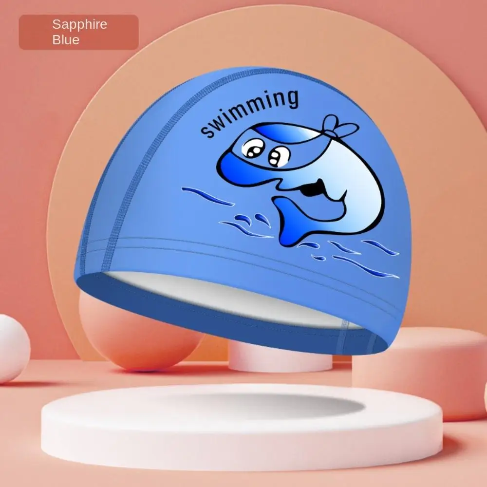 Swimming Cap Children's Swimming Hat Girl Boy Cute Cartoon Neutral Swimming Hat Waterproof Silicone Durable Ear Protector