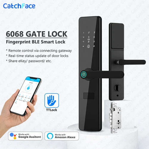 TTLock 스마트 지문 도어락, 와이파이 앱 잠금, 블루투스 잠금 해제, 지능형 보안 잠금, 생체 인식 전자 도어락 4