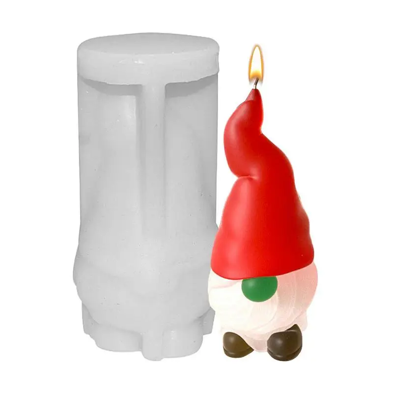 

Santa Candle Mold Santa Claus Shaped Silicone Mold Dwarf Form Candle Mould For Candle Making Christmas Decor Resin Gypsum Mold