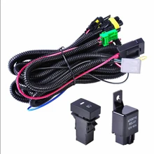 

H11 Car Fog Light Wiring Harness Socket Auto ON/OFF Switch Kits With LED Indicator Switch And Automotive Relay Car Accessories