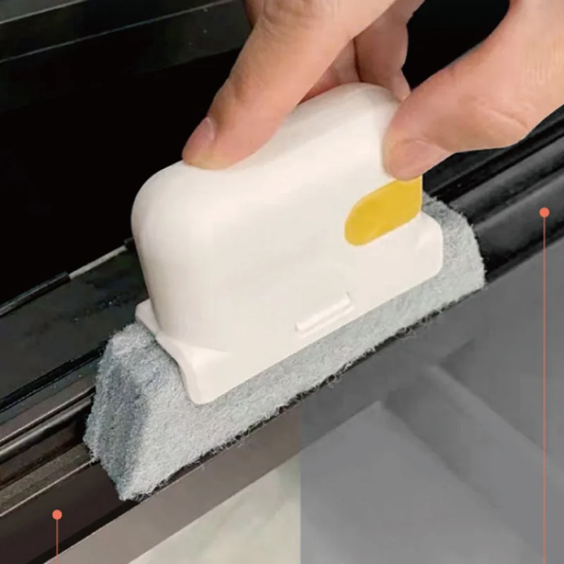 

1pcs 2 In 1 Groove Cleaning Tool Creative Removable Cloth Window Brush Slot Cleaner Cabinet Sink Range Hood Easy To Use and Wash