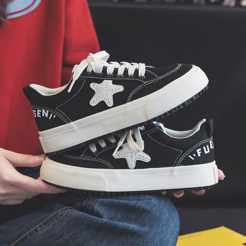 

Fashion Korean Version Canvas Shoes Women's 2023 Spring New Student Running Casual Shoes Board Shoes Online Red Street Shoot