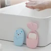 Travel Paper Soaps Portable Disposable Cleaning Soap Paper Cartoon Travel Paper Soaps Cute Bear Paper Soap Tablets for Travel 4