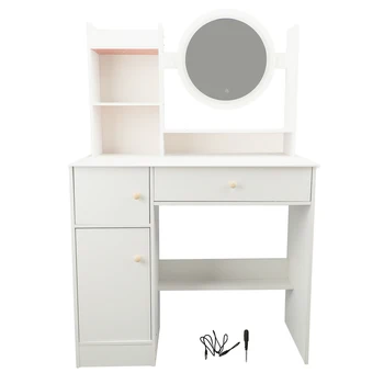 Modern Lighted Vanity Desk 1