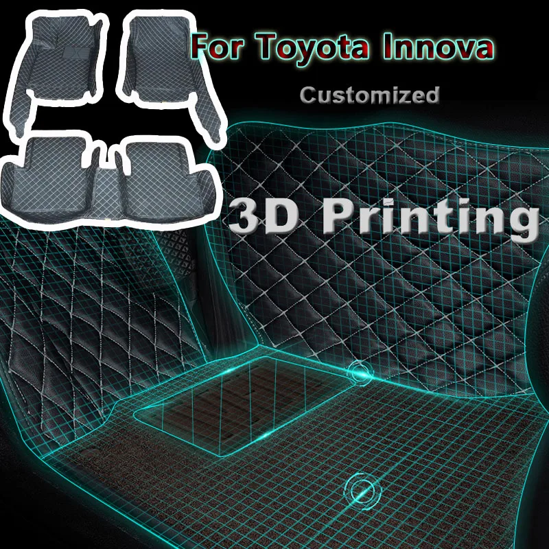 

Car Floor Mat ＆ Car Trunk mat for TOYOTA Innova 2004-2018 years Custom Floor mats Auto foot pads Car Accessories