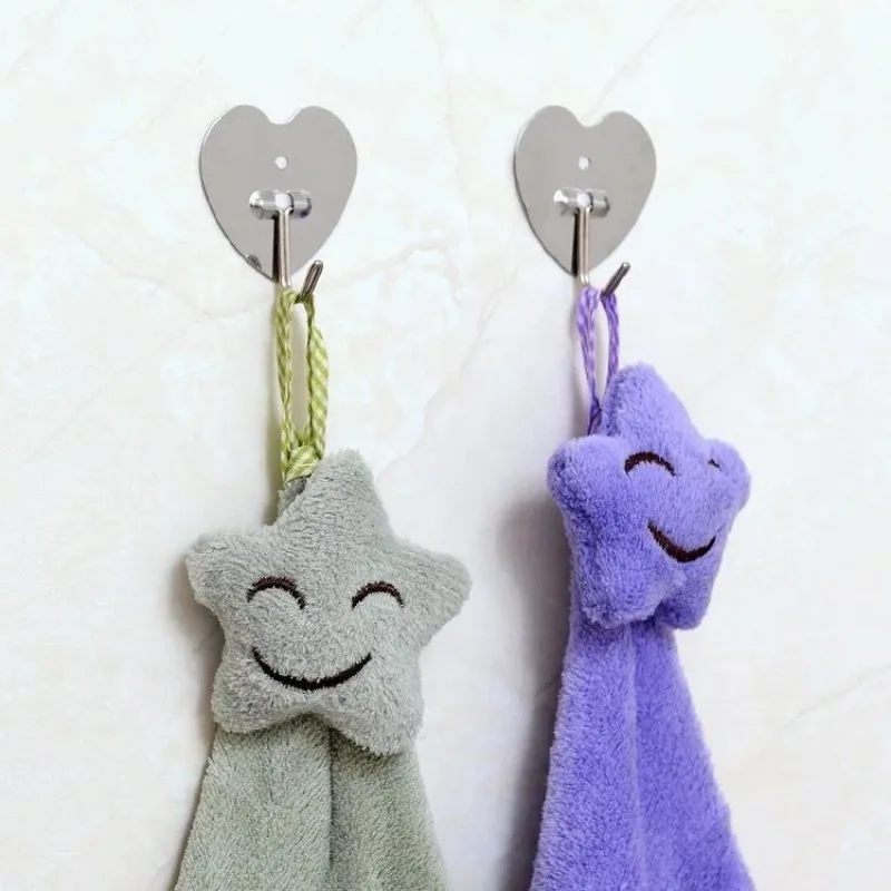 3pcs/set Heart Shape Adhesive Kitchen Strong Wall Door Hook Metal Stainless Steel Stick Hook Hanger Bathroom Hanger