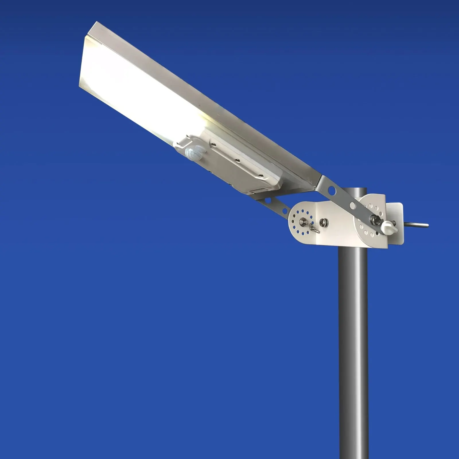 Solar Street Light 30LED All in One Metal Motion Sensor Waterproof 3 Working Modes Auto Dusk to Dawn led street lamp