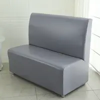 Stretch Armless Sofa Cover Waterproof Hotel Full Sofa Couch Slipcovers Bar Cafe PU Leather Elastic Sofa Slipcover Home Decor 2