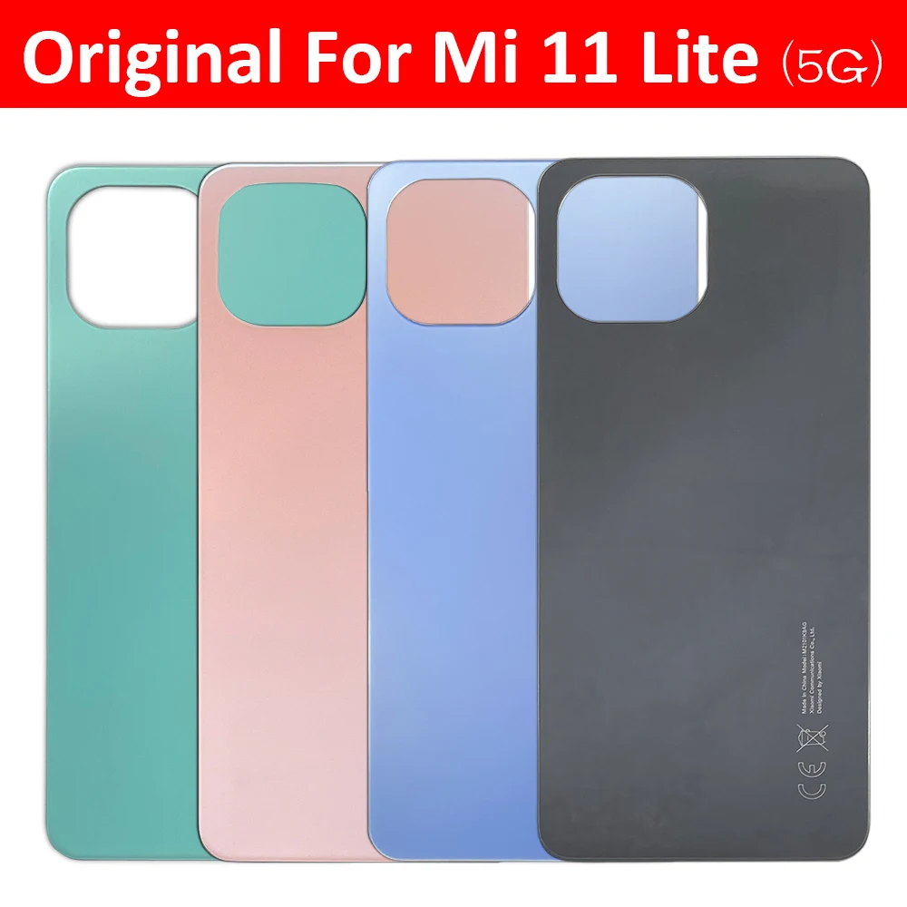

Original Battery Cover Back Door Rear For Xiaomi Mi 11 Lite Rear Door Housing STICKER Adhesive With Logo Replacement Parts