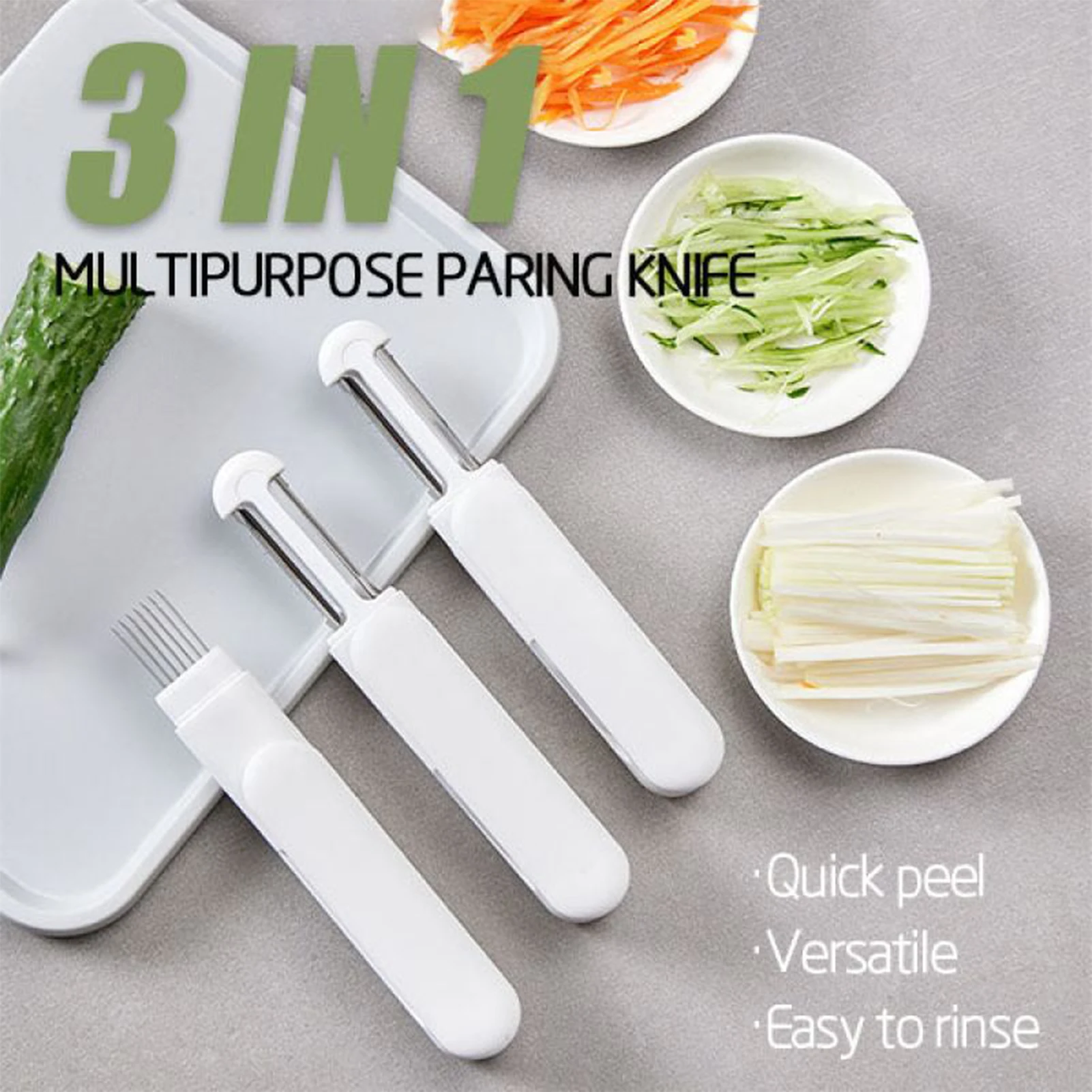 3 In 1 Potato Peeler Fruit Vegetables Peeling Tool For Peach Carrots