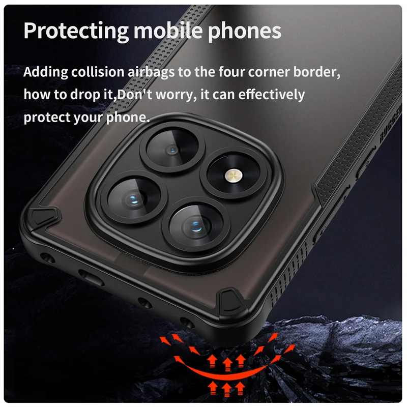 Luxury Hybrid Armor Rugged PC Case - Shockproof Airbag Protection & Camera Guard