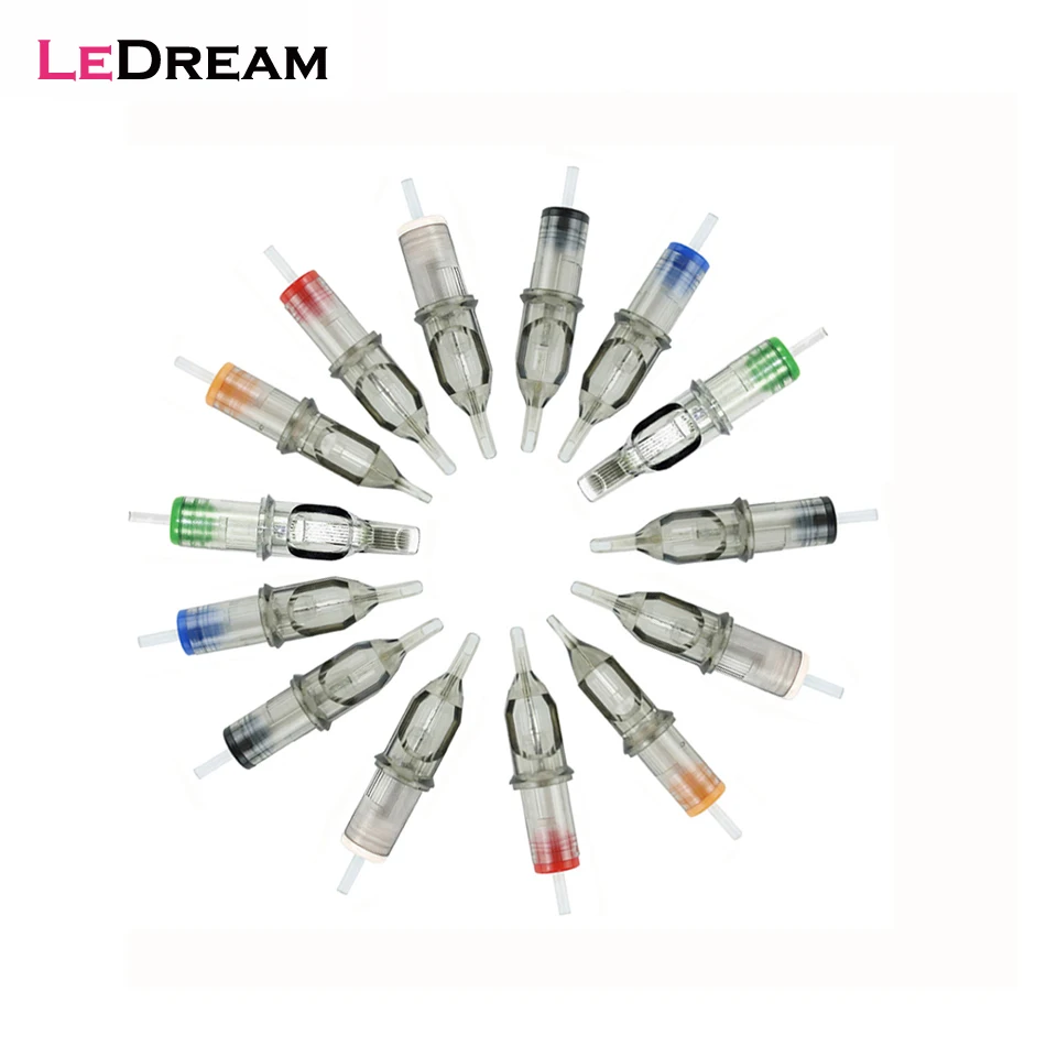 

10pcs/Lot Tattoo Cartridge Needles Disposable Sterilized Round Liner For Permanent Lip Eyebrow Makeup Tatu Rotary Pen Supplies